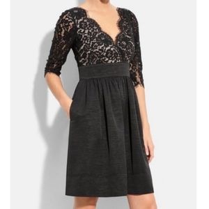 Eliza J Black Lace Fit & Flare Cocktail Dress Size 10